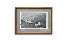 กรอบรูปปฏิทินจีน-ลายเส้นพู่กัน